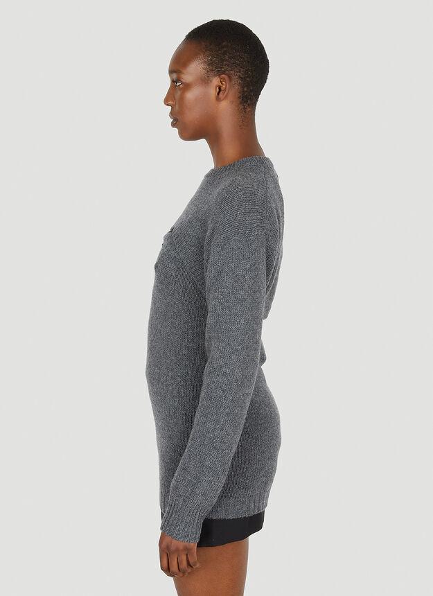 商品Prada|Detachable Shrug Camisole Sweater in Grey,价格¥20164,第5张图片详细描述