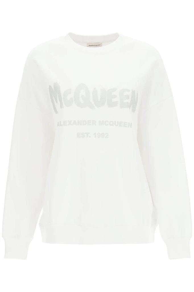 商品Alexander McQueen|Alexander mcqueen graffiti logo sweatshirt,价格¥2338,第1张图片