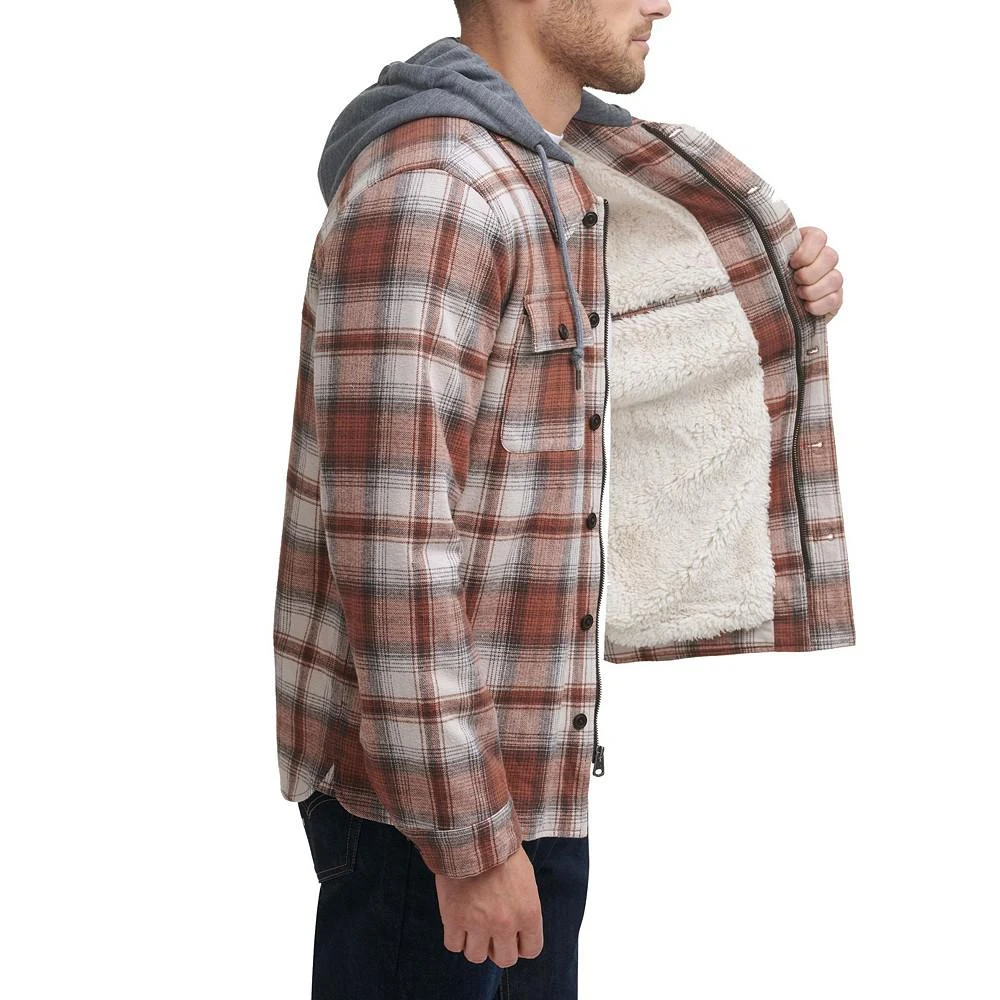 商品Levi's|Men's Faux Sherpa Lined Flannel Shirt Jacket,价格¥292,第3张图片详细描述