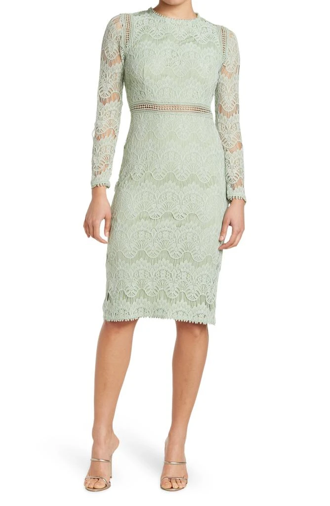 商品Love by Design|Lace Long Sleeve Midi Dress,价格¥376,第1张图片