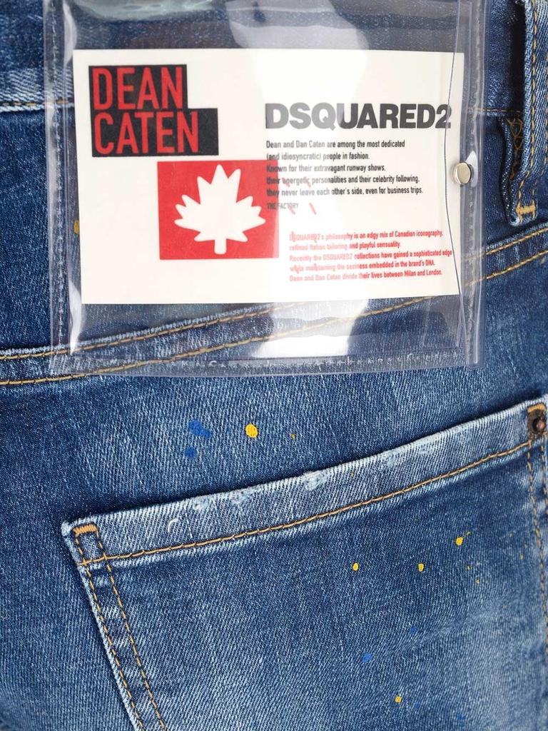 Dsquared2 Men's  Blue Cotton Jeans商品第5张图片规格展示