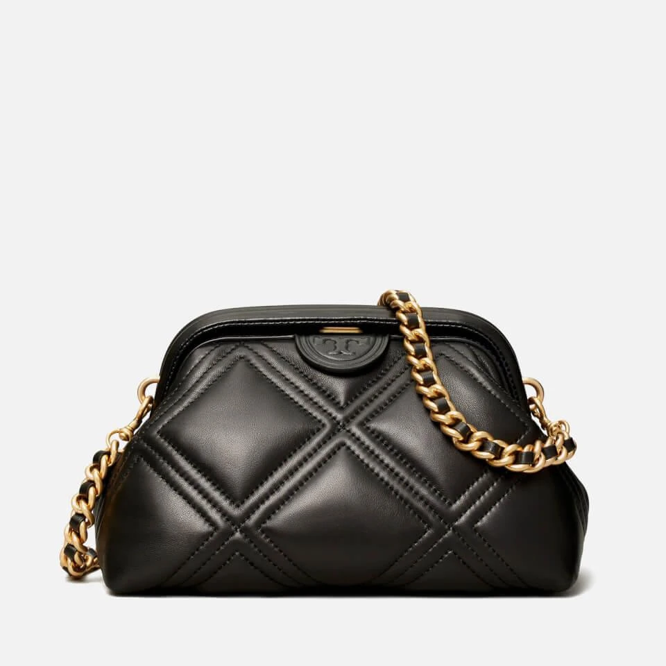 商品Tory Burch|Tory Burch Women's Fleming Small Frame Clutch Bag - Black,价格¥3133,第1张图片