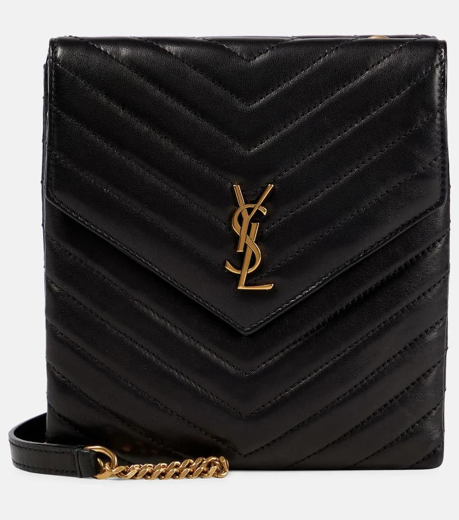 商品Yves Saint Laurent|Double Flap leather crossbody bag,价格¥13121,第1张图片
