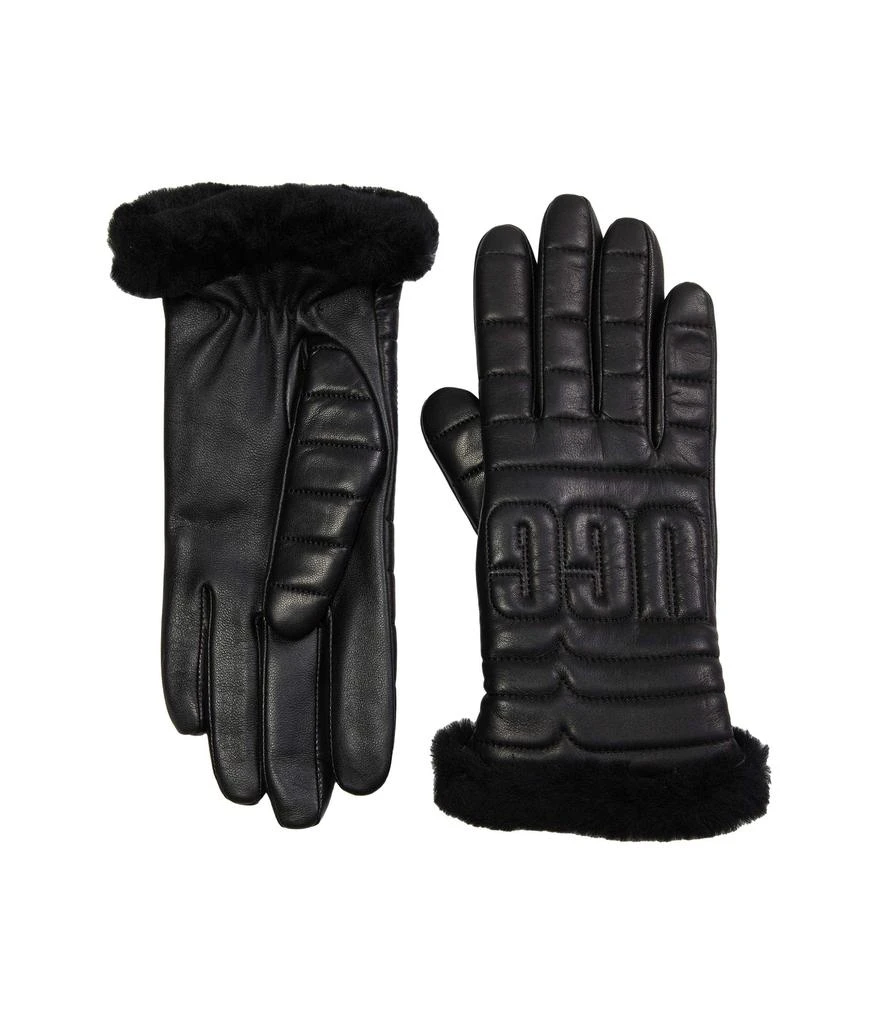 商品UGG|Leather Quilted Logo Gloves with Conductive Tech Palm,价格¥580,第1张图片