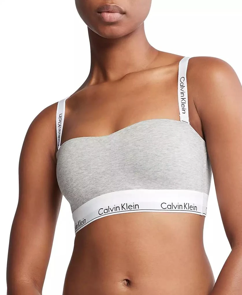 商品Calvin Klein|Calvin Klein Women's Modern Cotton Lightly Lined Bandeau Bra QF7628,价格¥361,第1张图片