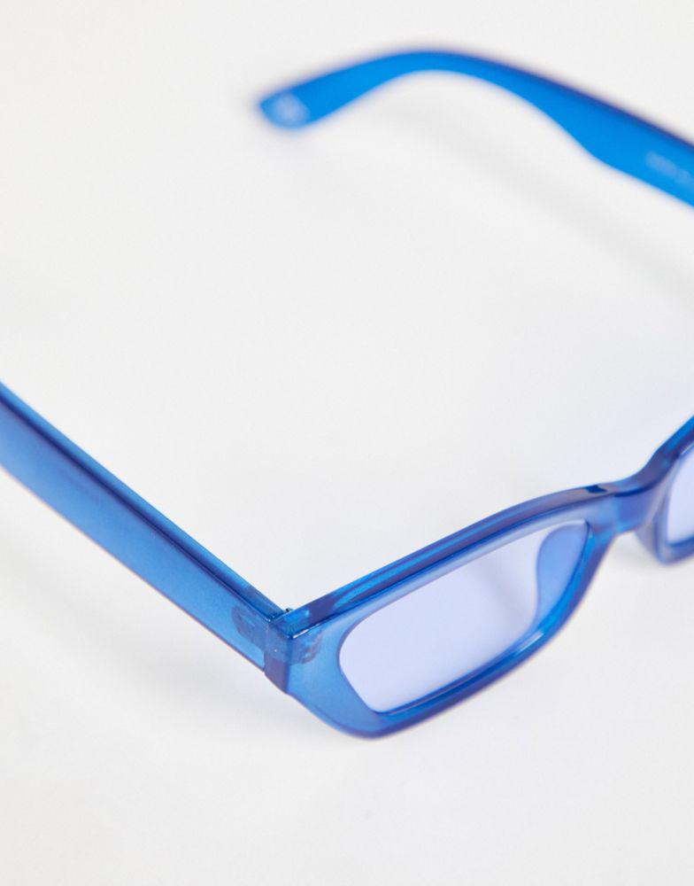 ASOS DESIGN cat eye sunglasses in blue  - MBLUE商品第3张图片规格展示