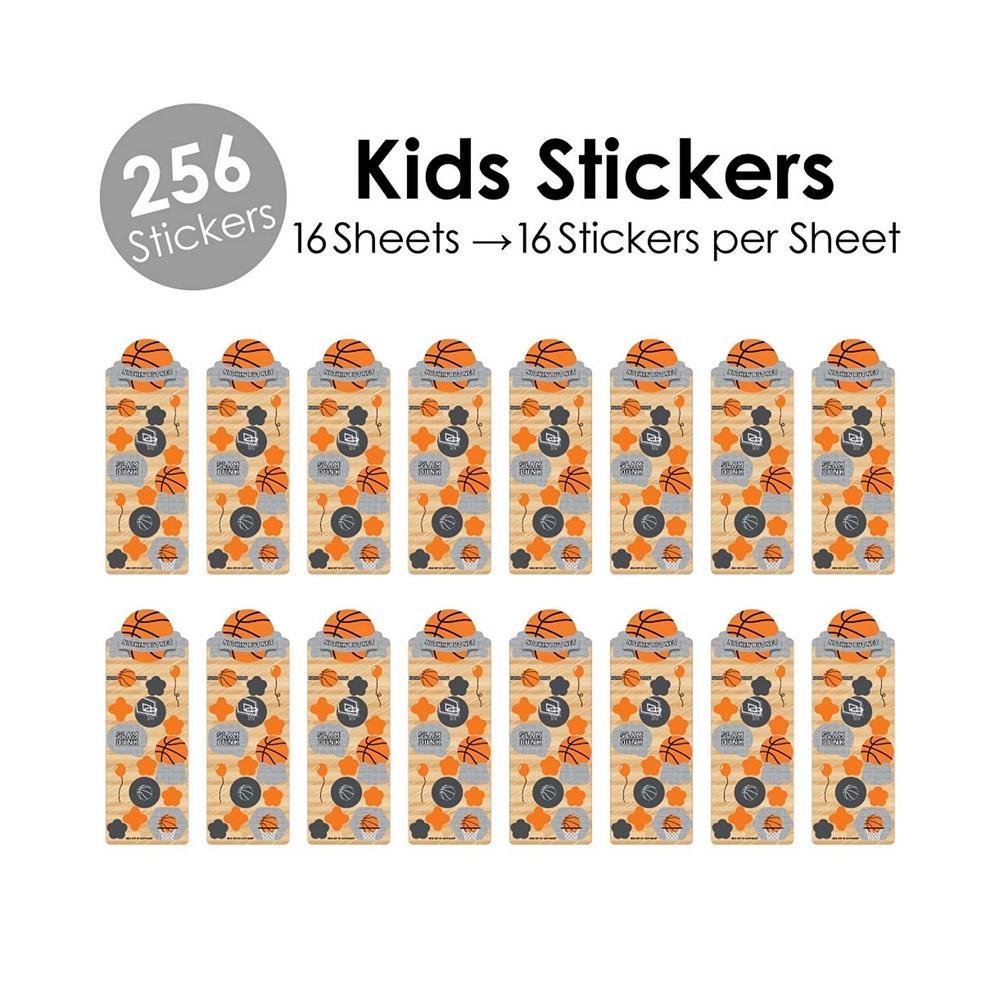 商品Big Dot of Happiness|Nothin' but Net - Basketball - Birthday Party Favor Kids Stickers - 16 Sheets - 256 Stickers,价格¥104,第4张图片详细描述