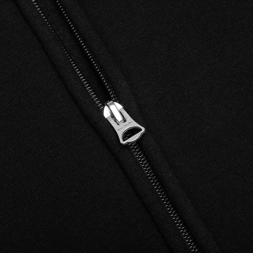 Acne Studios Hooded Zip Up Sweatshirt - Black商品第3张图片规格展示