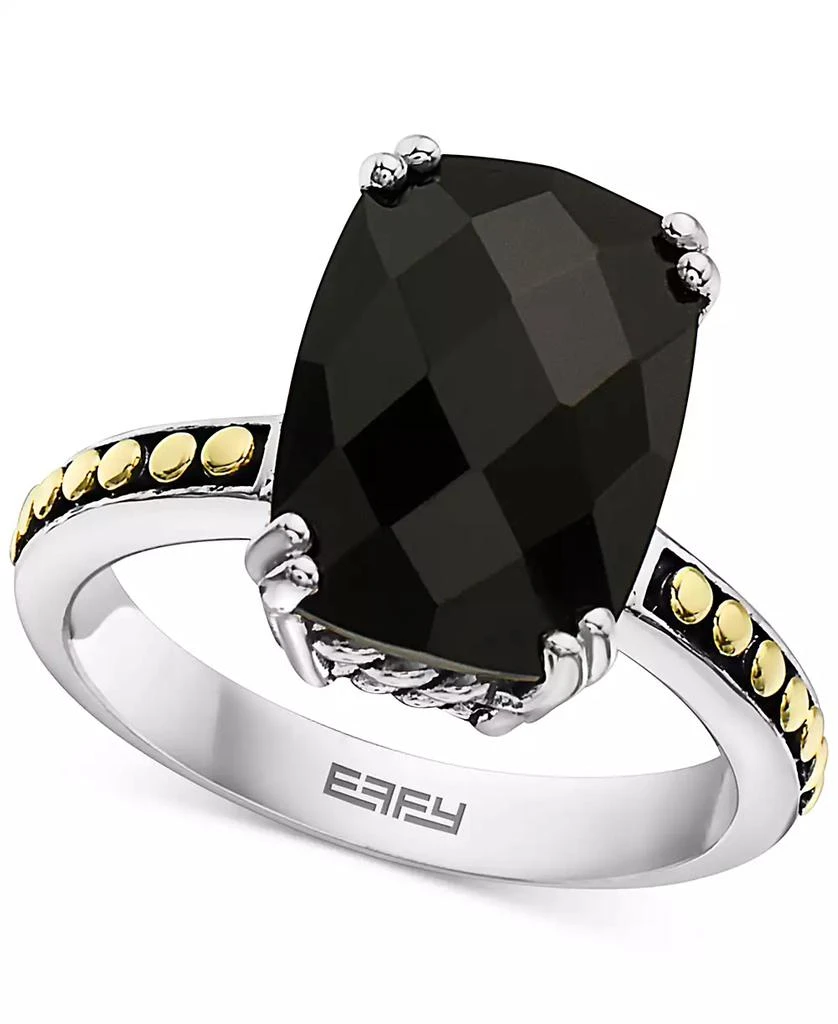 商品Effy|EFFY® Onyx Statement Ring in Sterling Silver & 18k Gold,价格¥1165,第1张图片