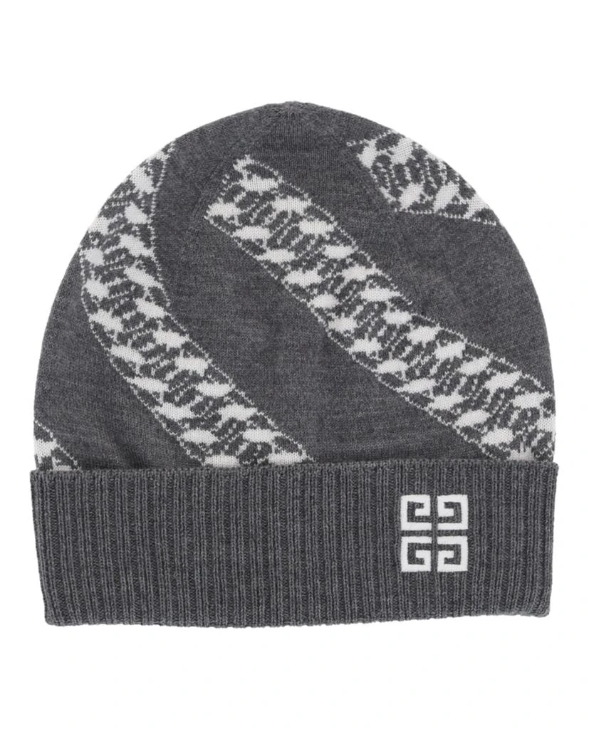 商品Givenchy|Chain Logo Print Wool Beanie,价格¥1037,第1张图片