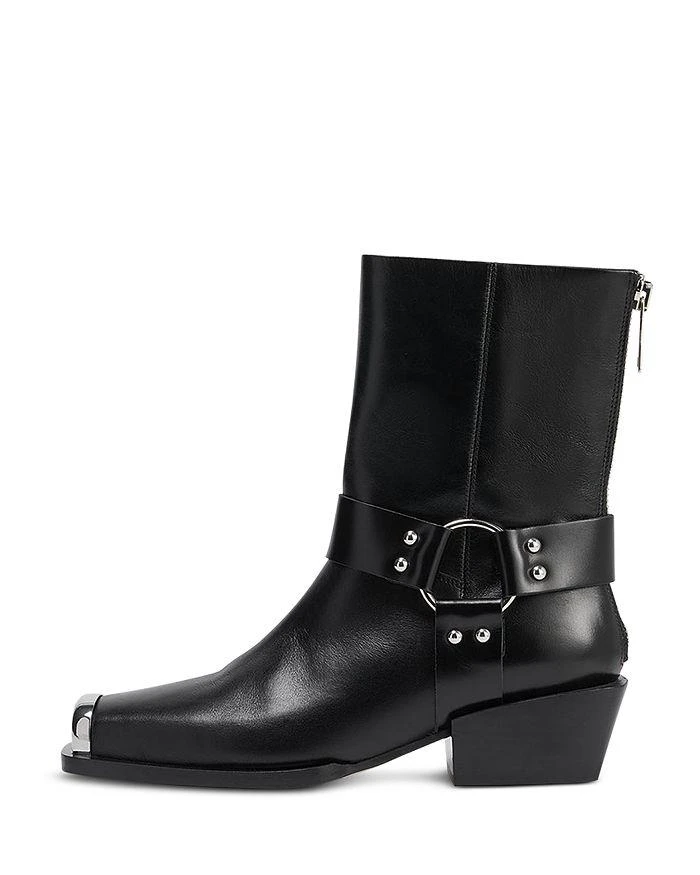 商品AEYDE|Women's Wayne Square Toe Biker Style Block Heel Booties,价格¥2553,第3张图片详细描述