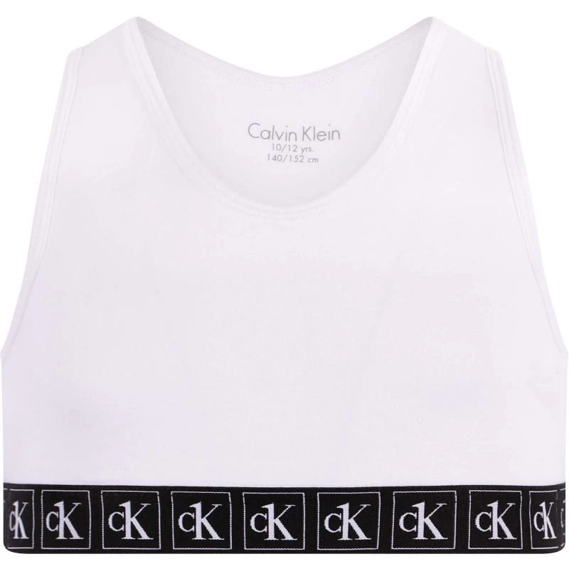 商品Calvin Klein|Branded band sports bras set of 2 in black and white,价格¥289,第2张图片详细描述