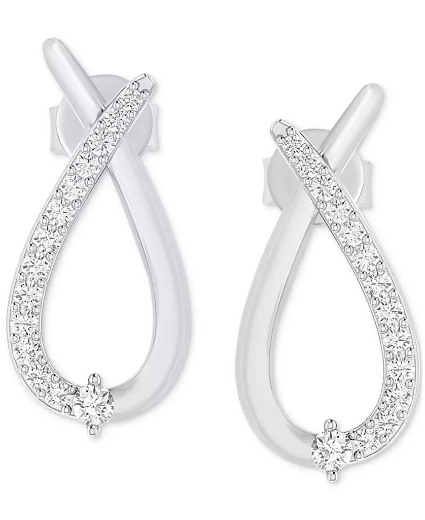 2-Pc. Set Diamond Pendant Necklace & Matching Earrings Set (1/2 ct. t.w.) in Sterling Silver 商品