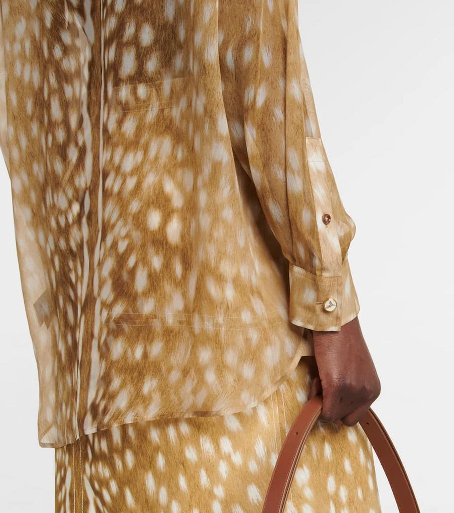 商品Burberry|颈部系带印花真丝女式上衣,价格¥14704,第5张图片详细描述