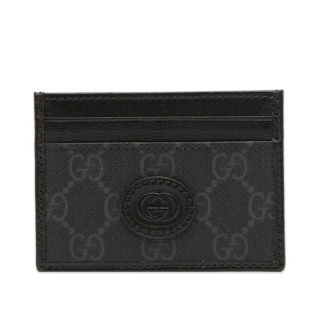 商品Gucci|Gucci GG Supreme Oval Card Holder,价格¥2219,第1张图片