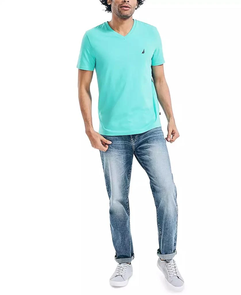 商品Nautica|Men's J-Class Logo Classic-Fit Cotton V-Neck T-Shirt,价格¥98,第5张图片详细描述