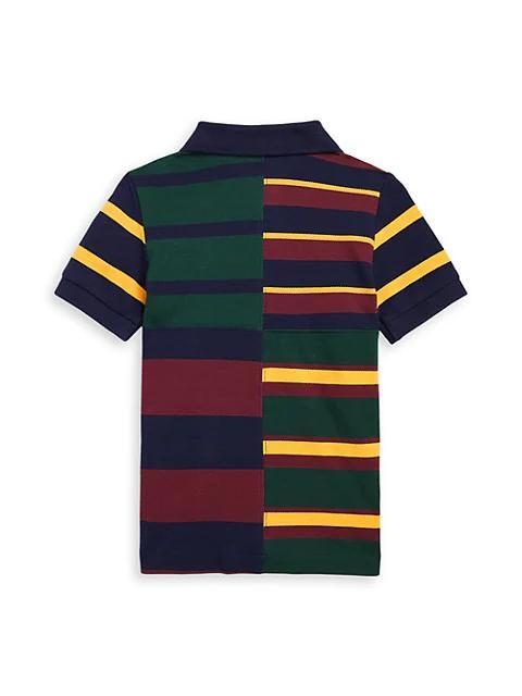 商品Ralph Lauren|Little Boy's & Boy's Striped Rugby Polo Shirt,价格¥478-¥512,第4张图片详细描述