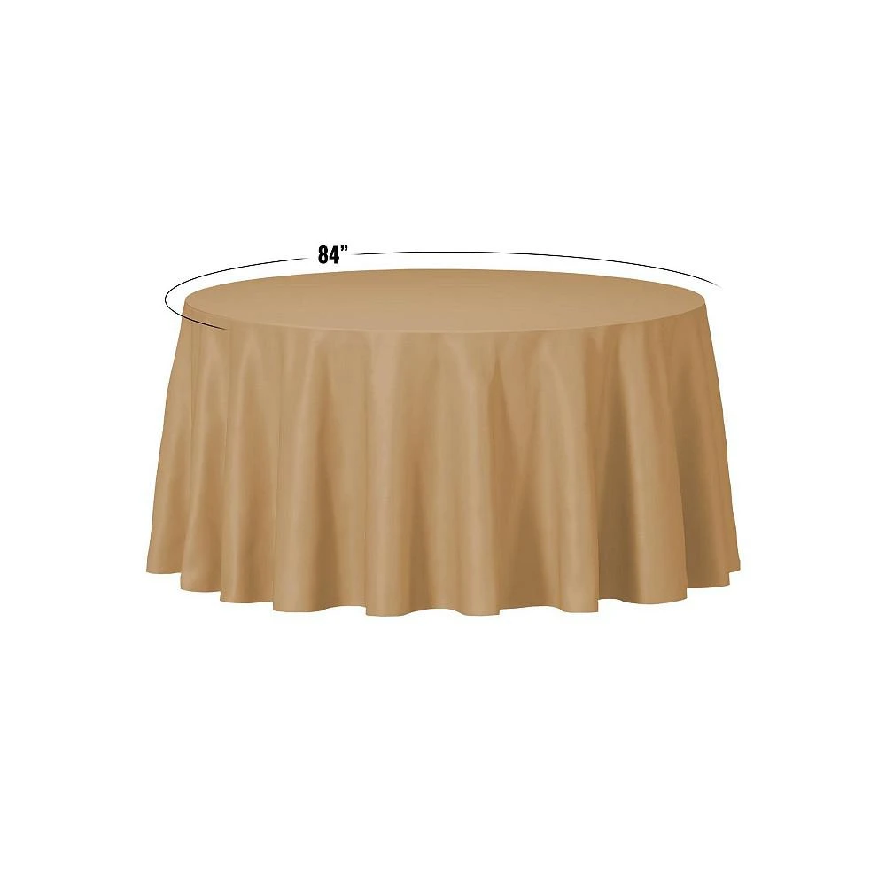 商品Smarty Had A Party|84" Gold Round Disposable Plastic Tablecloths (96 Tablecloths),价格¥1154,第2张图片详细描述