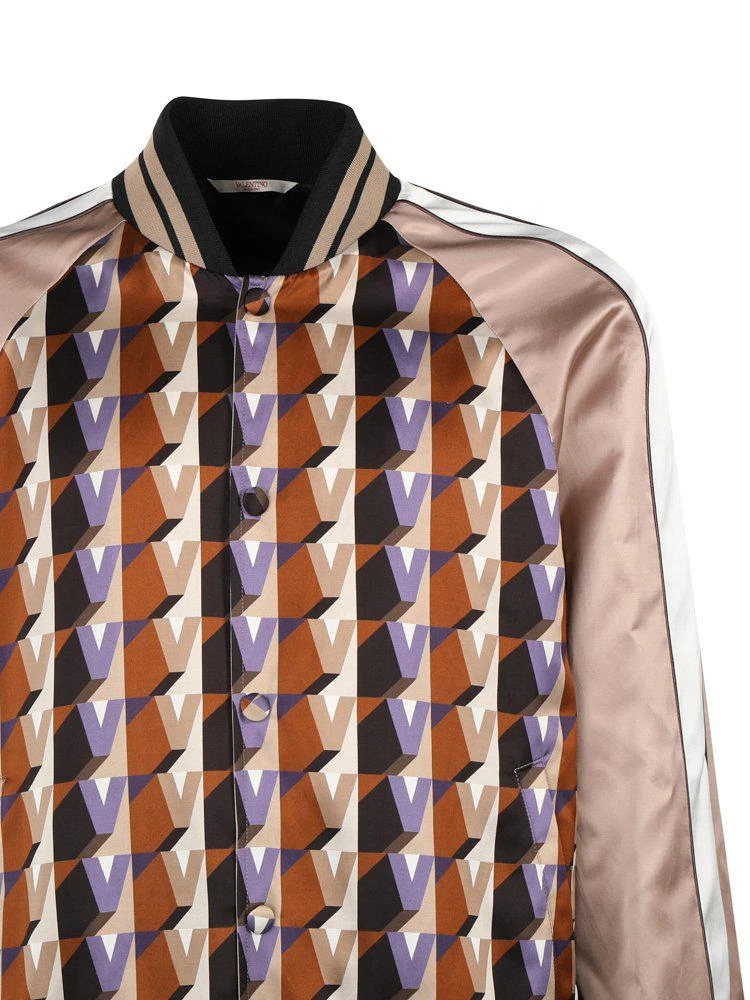 商品Valentino|Valentino	Geometric Printed Long-Sleeved Bomber Jacket,价格¥12989,第3张图片详细描述