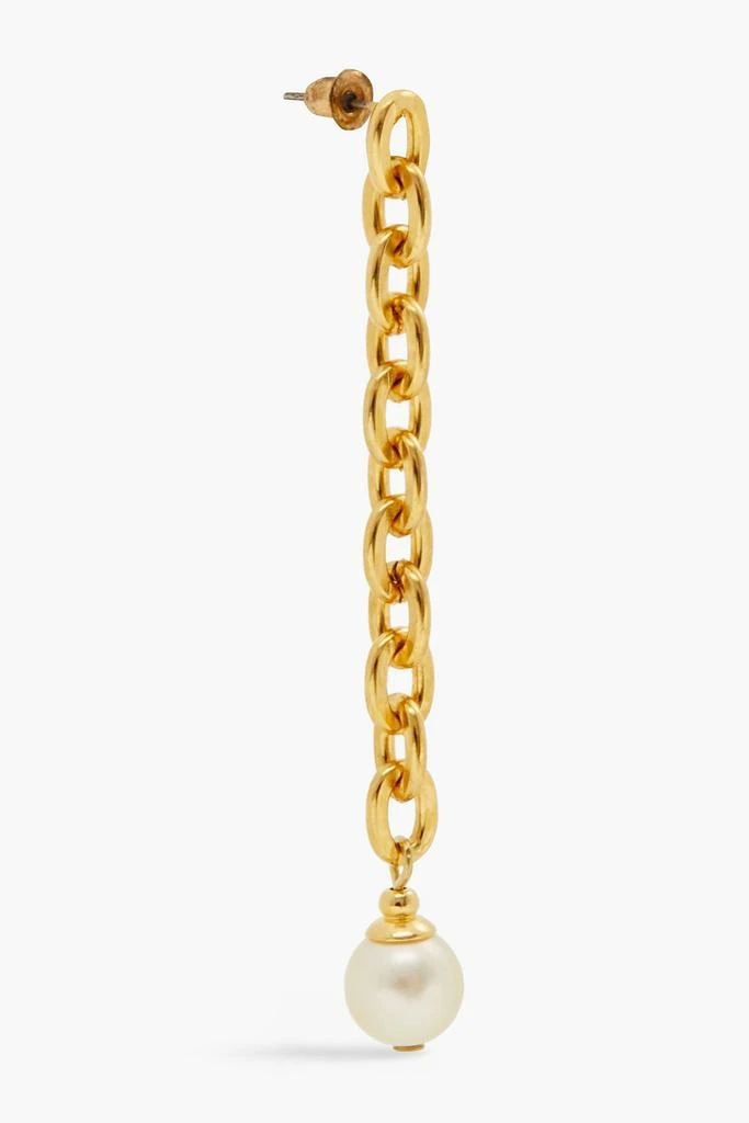 商品BEN-AMUN|24-karat gold-plated faux pearl earrings,价格¥291,第3张图片详细描述