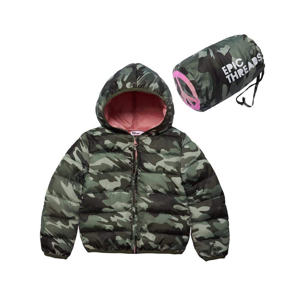 商品Epic Threads|Little Girls Packable Jacket with Bag, Created For Macy's,价格¥135,第1张图片