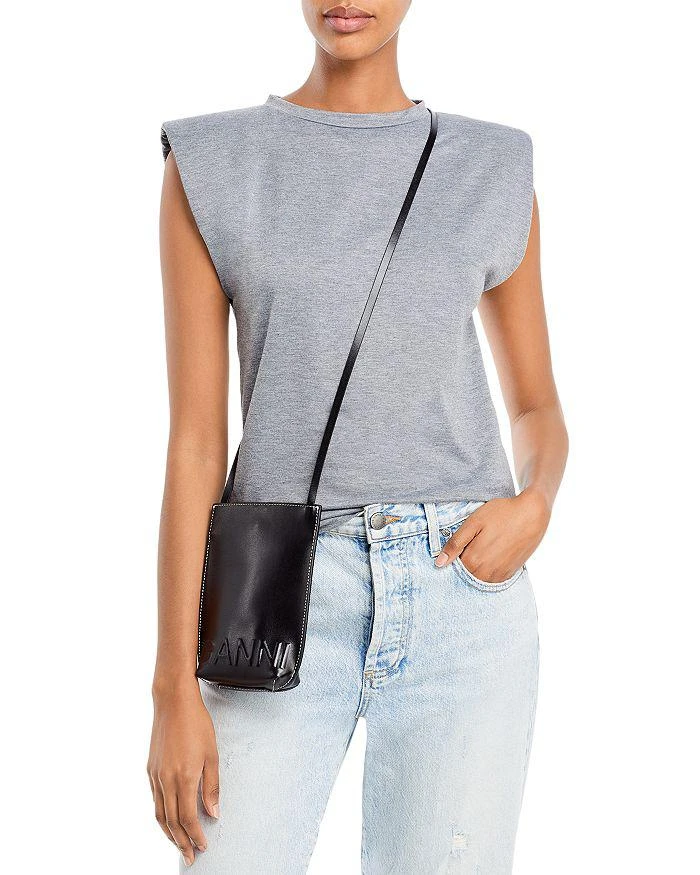 商品Ganni|Recycled Leather Mini Crossbody,价格¥738,第2张图片详细描述