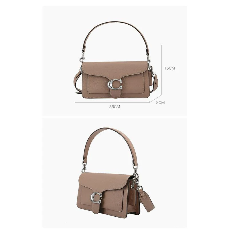 商品Coach|香港直发COACH蔻驰专柜小号tabby26单肩斜挎酒神包黑色73995B4LJ,价格¥5301,第8张图片详细描述