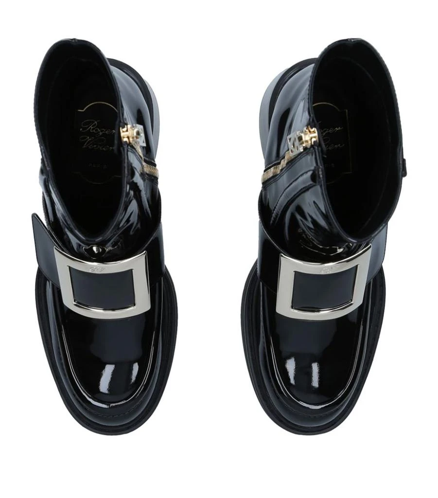 商品Roger Vivier|Patent Leather Viv' Rangers Boots 60,价格¥8342,第4张图片详细描述