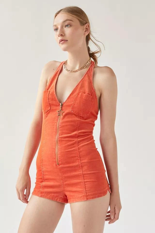 商品Urban Outfitters|UO Cory Corduroy Zip-Front Romper,价格¥271,第1张图片