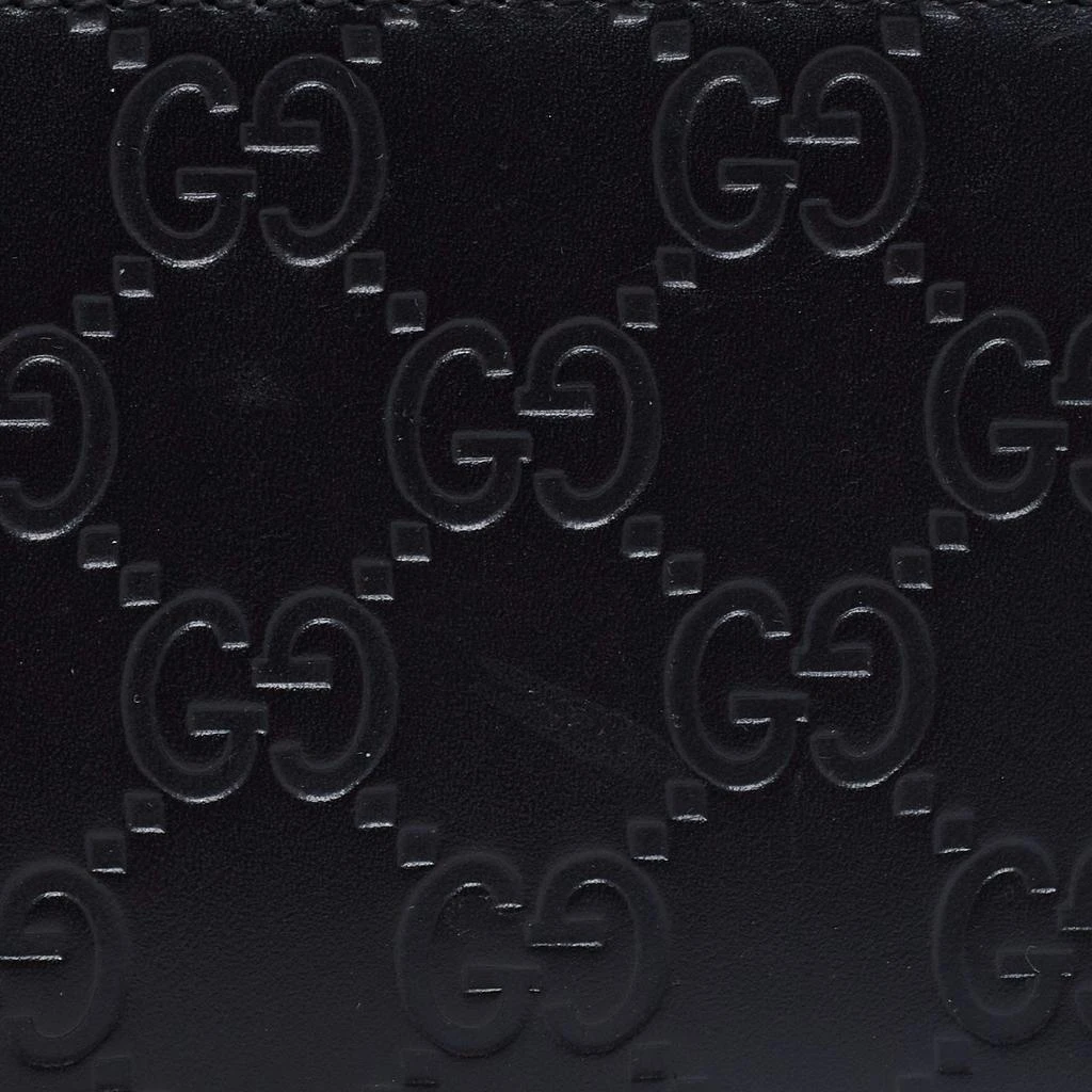 商品[二手商品] Gucci|Gucci Black Guccissima Leather Zip Around Card Case,价格¥2124,第5张图片详细描述