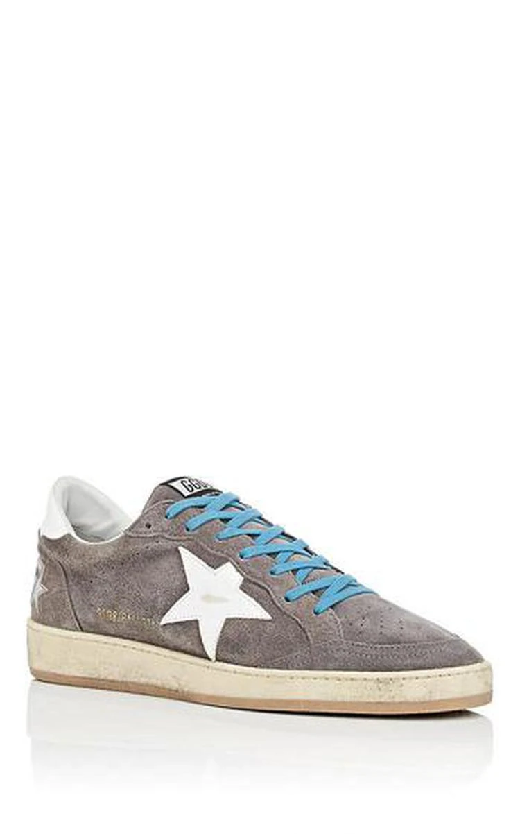 商品Golden Goose|Men's Ball Star Suede & Leather Sneakers,价格¥2003,第2张图片详细描述