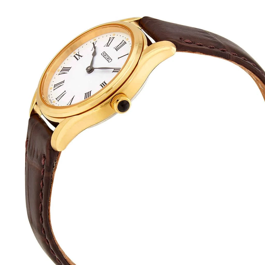 商品Seiko|Quartz White Dial Brown Leather Ladies Watch SWR072P1,价格¥750,第2张图片详细描述