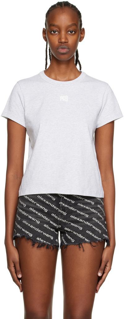 商品Alexander Wang|Gray Puff Shrunken T-Shirt,价格¥552,第1张图片