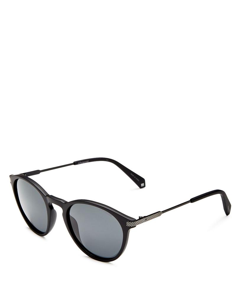 Men's Polarized Round Sunglasses, 48mm商品第3张图片规格展示