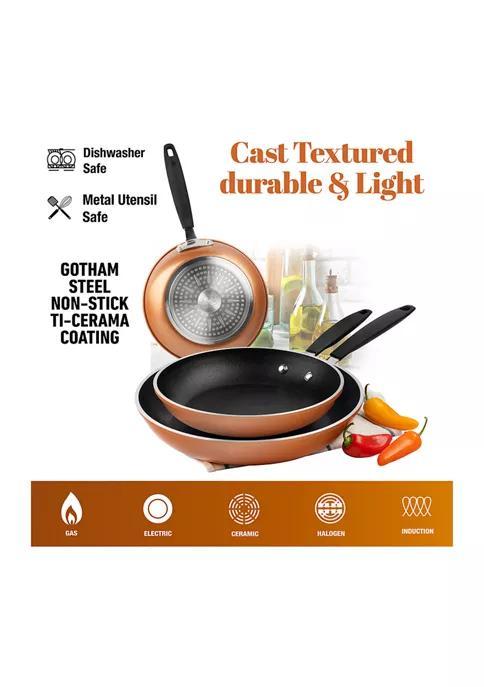 Gourmet Edge Stackable Diamond Infused Non-stick 8Pc Cookware Set