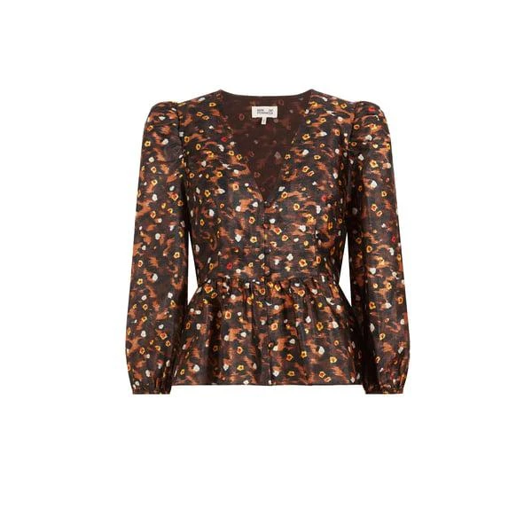 商品BAUM UND PFERDGARTEN|Mallow printed recycled polyester-blend blouse,价格¥607,第1张图片