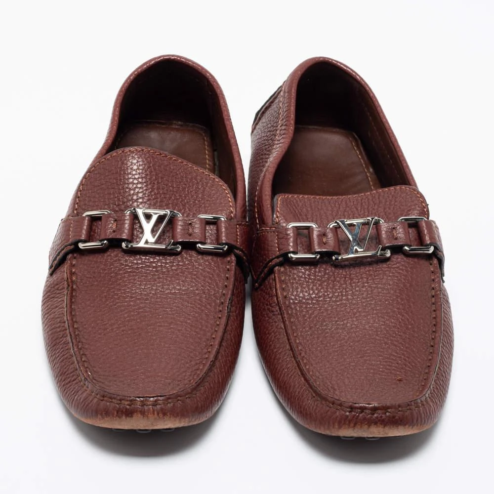 商品[二手商品] Louis Vuitton|Louis Vuitton Burgundy Leather Hockenheim Loafers Size 42.5 ,价格¥2552,第3张图片详细描述