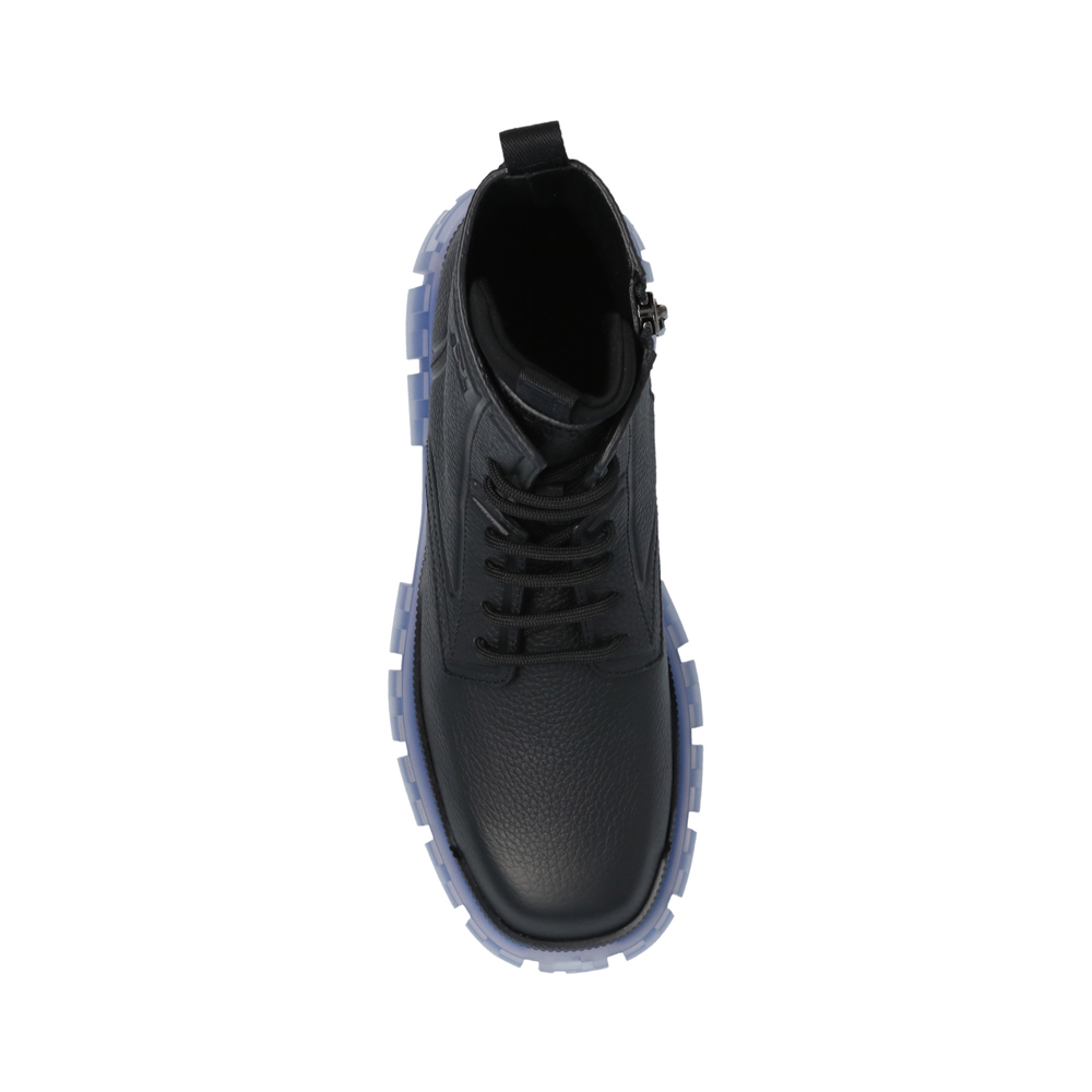 FENDI 男士黑色牛皮透明鞋底蓝色内饰踝靴 7U1485-AHH0-F08M4商品第2张图片规格展示