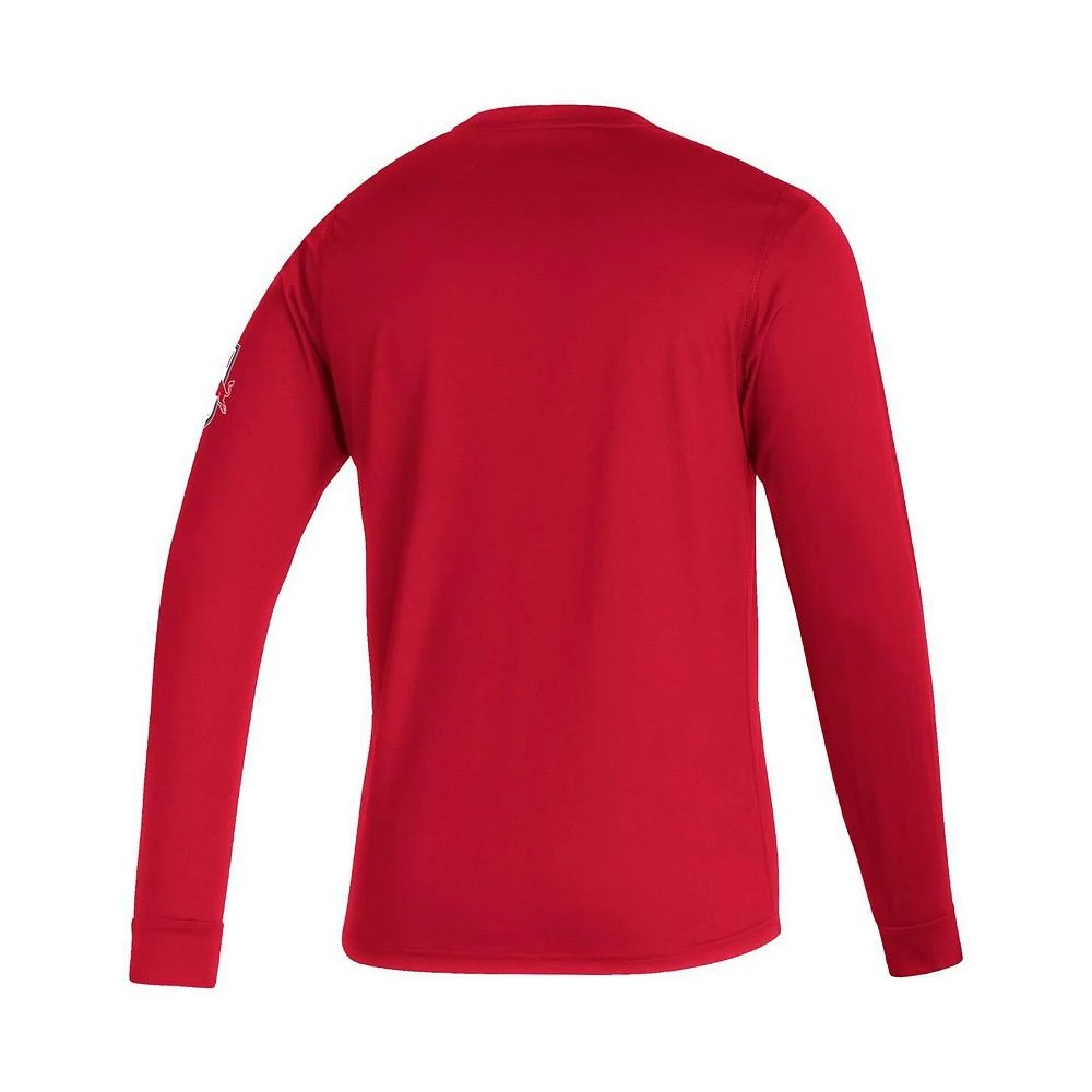 商品Adidas|Men's Red New York Red Bulls Vintage-Like AEROREADY Long Sleeve T-shirt,价格¥234,第2张图片详细描述