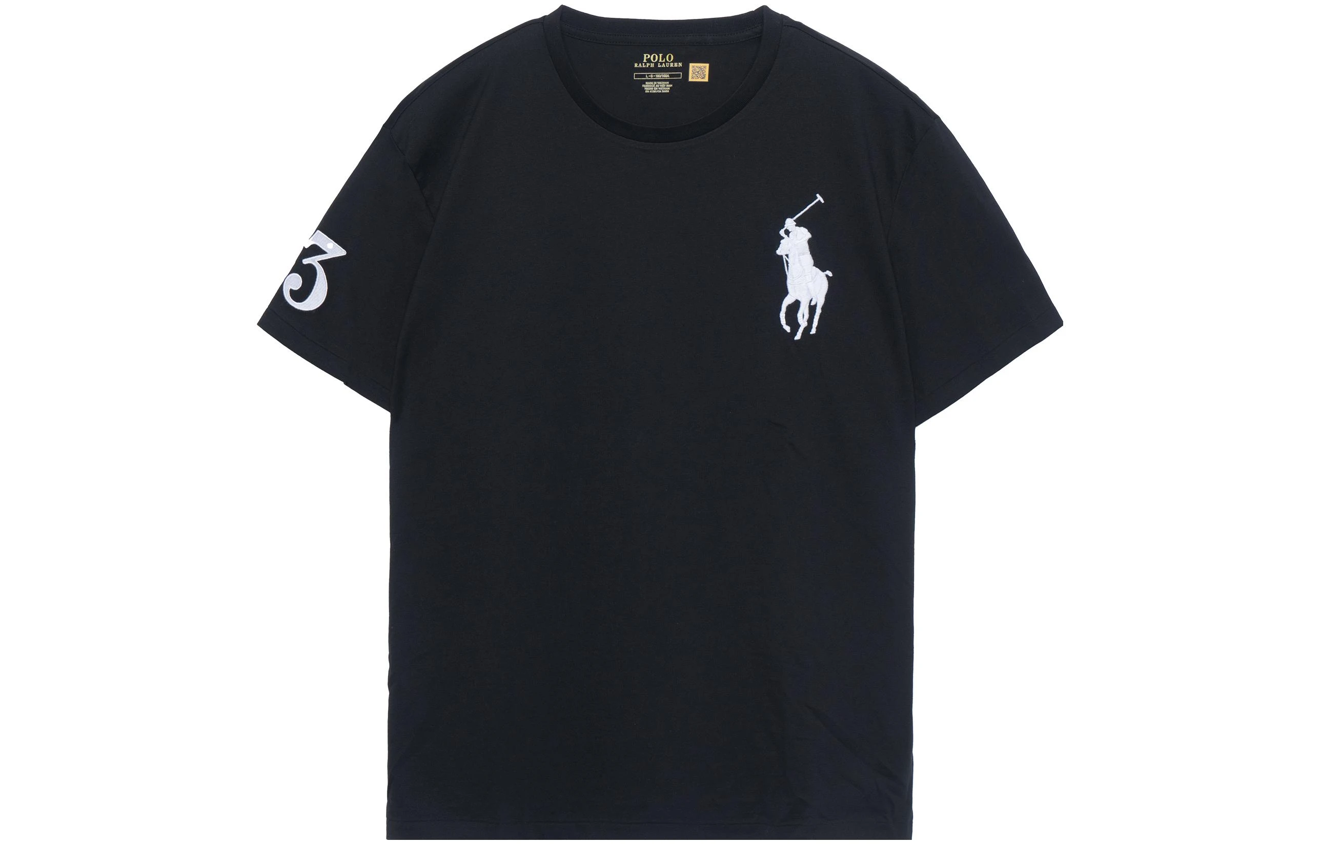 商品[国内直发] Ralph Lauren|SS23 大马标Logo刺绣圆领短袖T恤 男款 黑色,价格¥576,第1张图片
