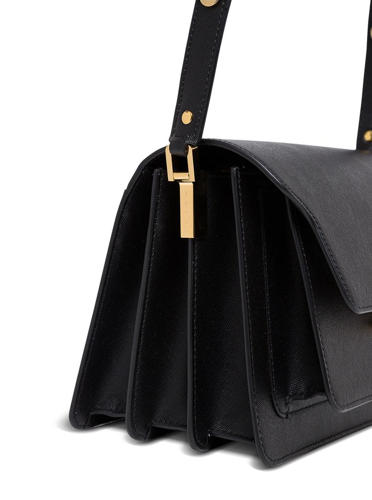 Marni Woman's Black Leather Trunk Crossbody Bag商品第3张图片规格展示