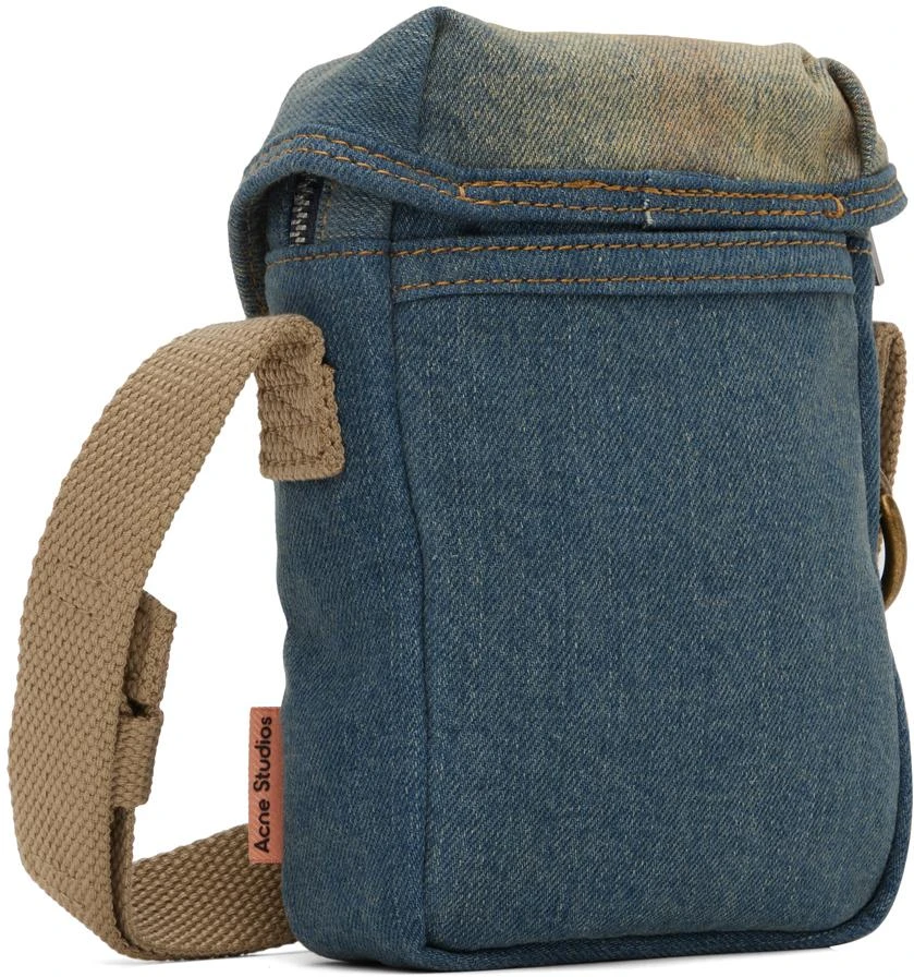 商品Acne Studios|Blue & Beige Mini Denim Pouch Bag,价格¥1811,第3张图片详细描述