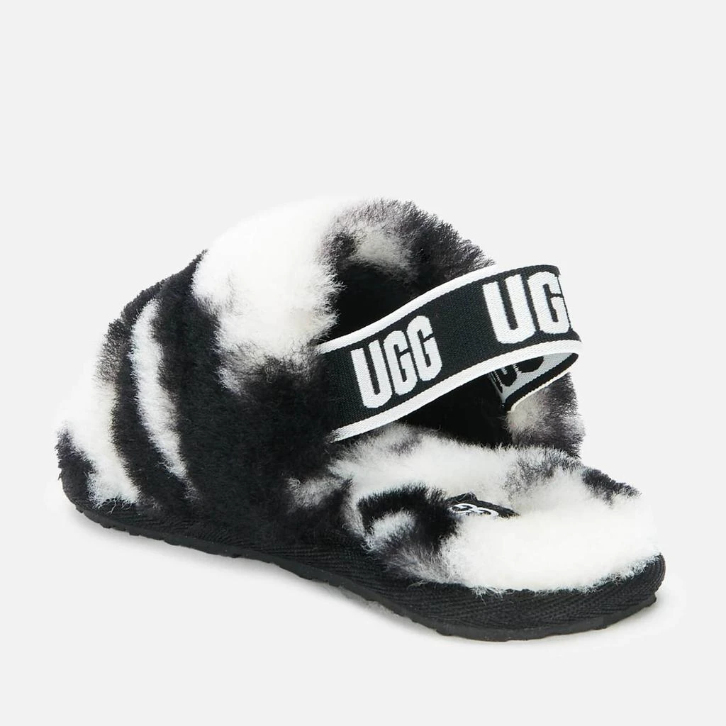 商品UGG|UGG TODDLERS' FLUFF YEAH SLIDE MARBLE SLIPPERS - BLACK,价格¥267,第2张图片详细描述