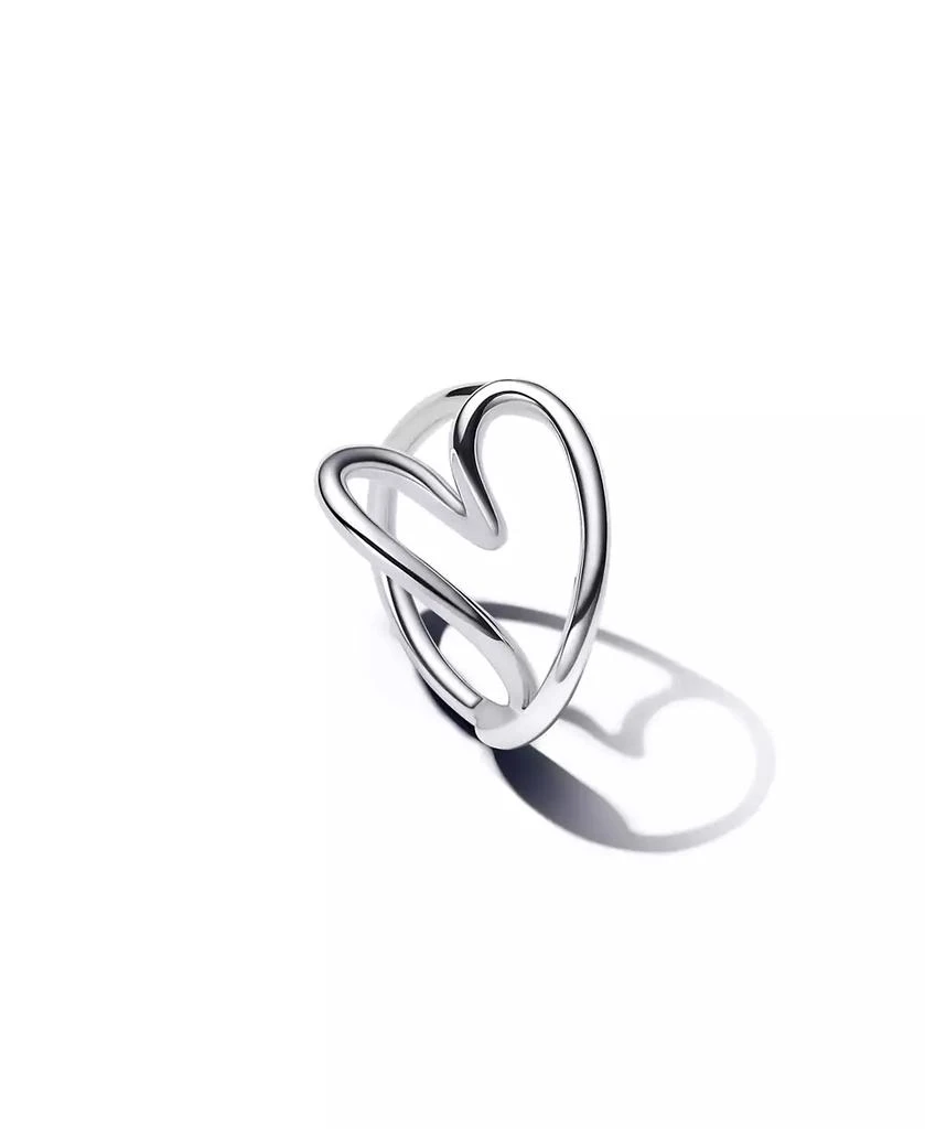 商品PANDORA|Sterling Silver Heart Shaped Ring,价格¥738,第1张图片
