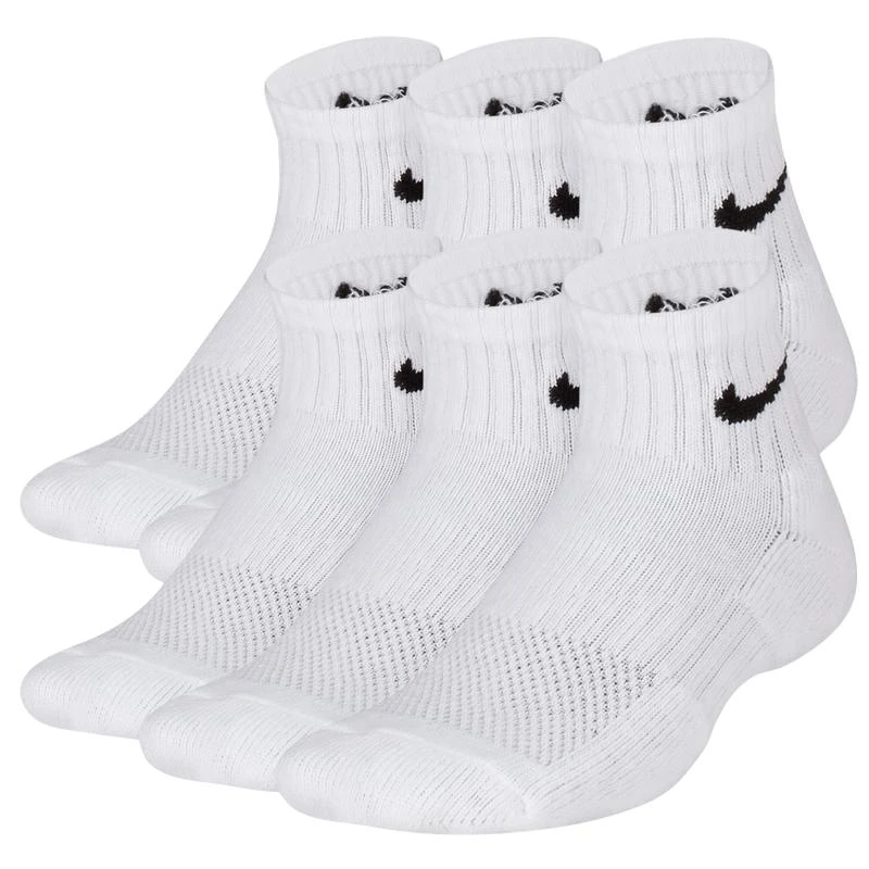 商品NIKE|Nike 6 Pack Cushioned Quarter Socks - Boys' Grade School,价格¥137,第1张图片