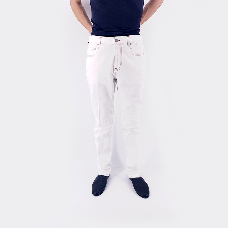 商品[国内直发] Zegna|Men Jeans杰尼亚牛仔裤男士直筒宽松春秋款白色,价格¥607,第1张图片