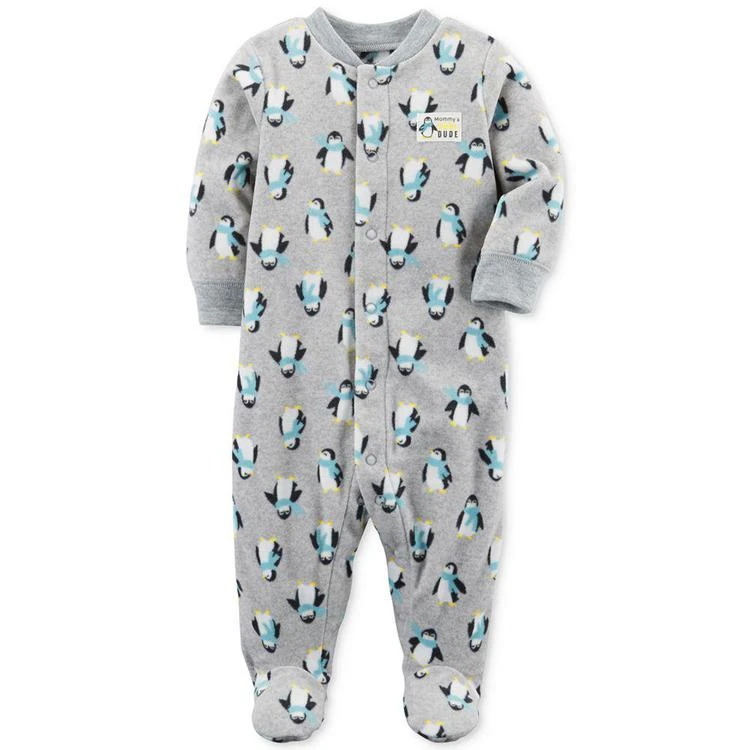 商品Carter's|1-Pc. Fleece Penguin Coverall, Baby Boys,价格¥43,第1张图片