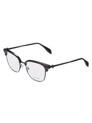 商品Alexander McQueen|53MM Clubmaster Optical Glasses,价格¥1028,第2张图片详细描述