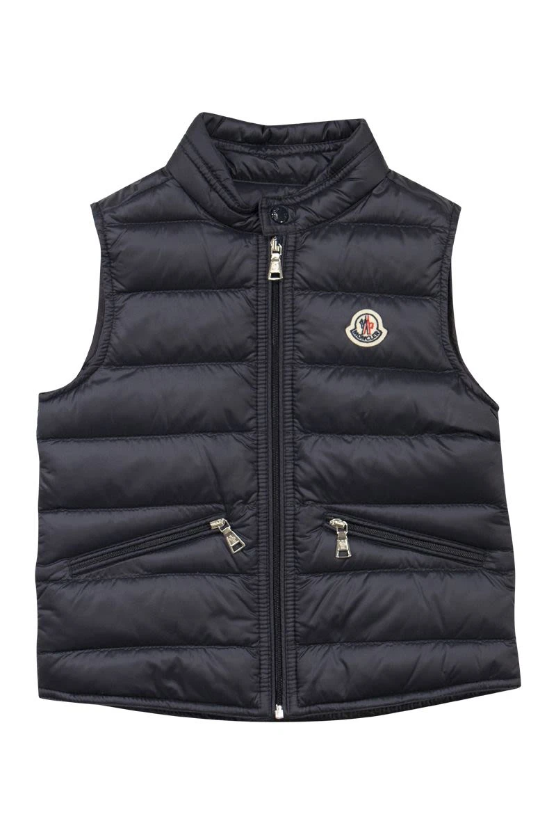 商品【商品预售7天】 Moncler|Moncler 男童马甲 I19541A0010053334742-0 蓝色,价格¥1098,第1张图片