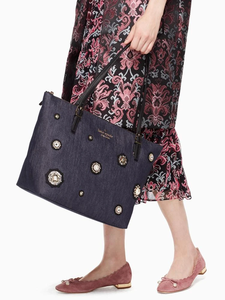 商品Kate Spade|cameron street embellished denim maya,价格¥1098,第3张图片详细描述